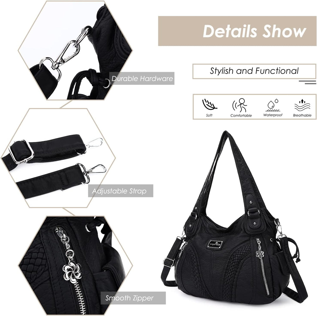Angel Kiss Damen Handtasche Umhängetasche Leder Umhängetasche Gross Hobo Handtaschen 158