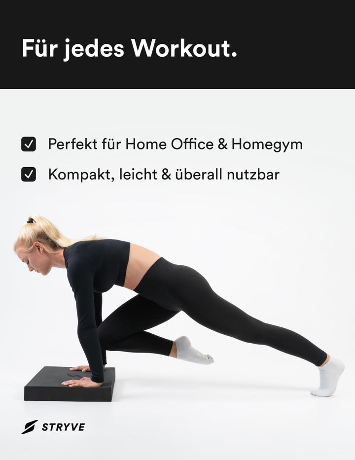 STRYVE Balance Pad – Rutschfestes Balance Kissen aus Weichschaum (48x38x6cm) - Physio Balance Pad Er