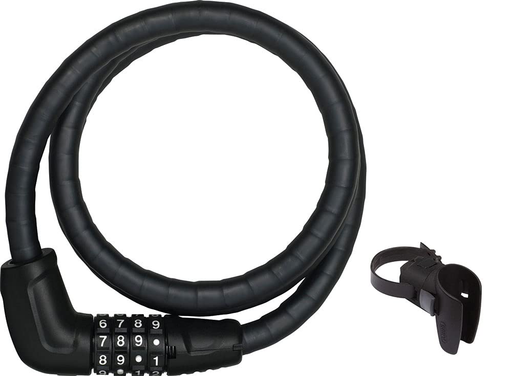 ABUS Panzerkabelschloss Steel-O-Flex Tresorflex 6615C + SCMU-Halterung - Zahlenschloss aus Stahlkabe
