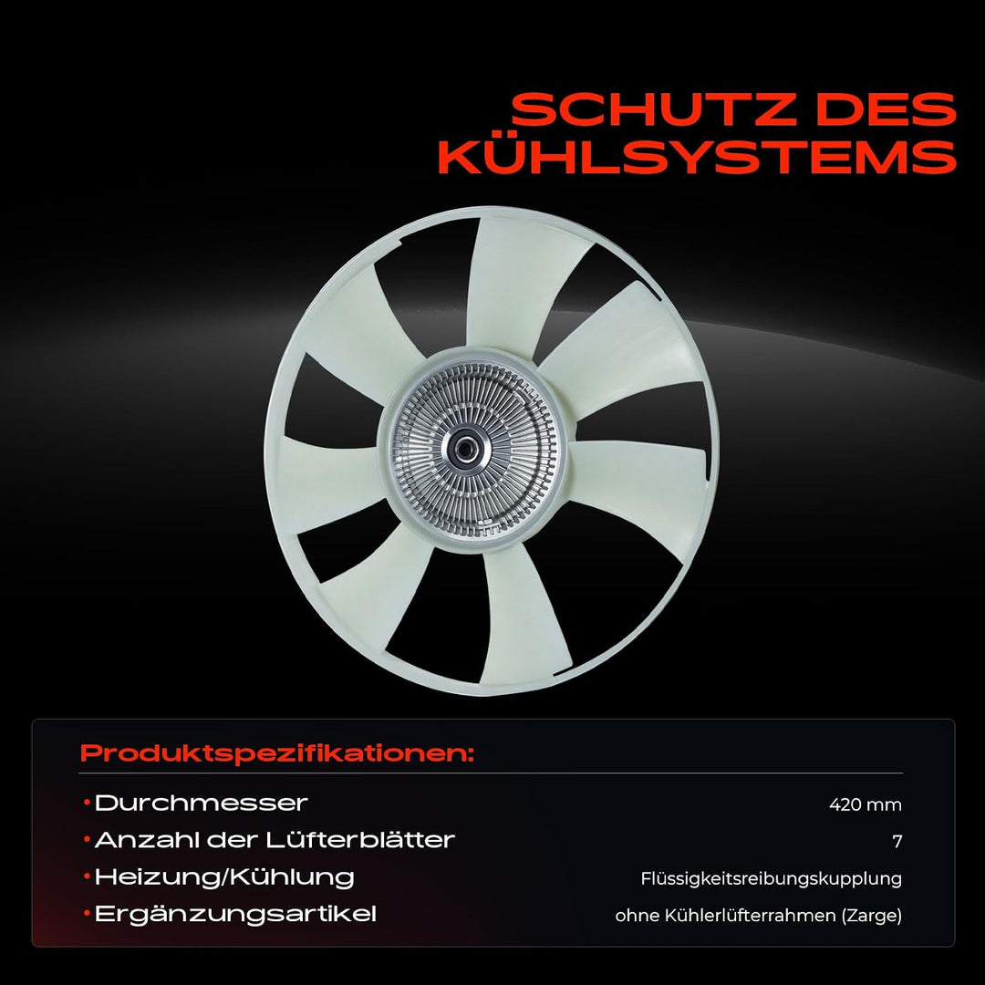 Frankberg Viscokupplung Kühlerlüfter für Sprinter 2-T 901 902 3,5-T 903 906 4-T 904 4,6-T 5-T 906 Ki