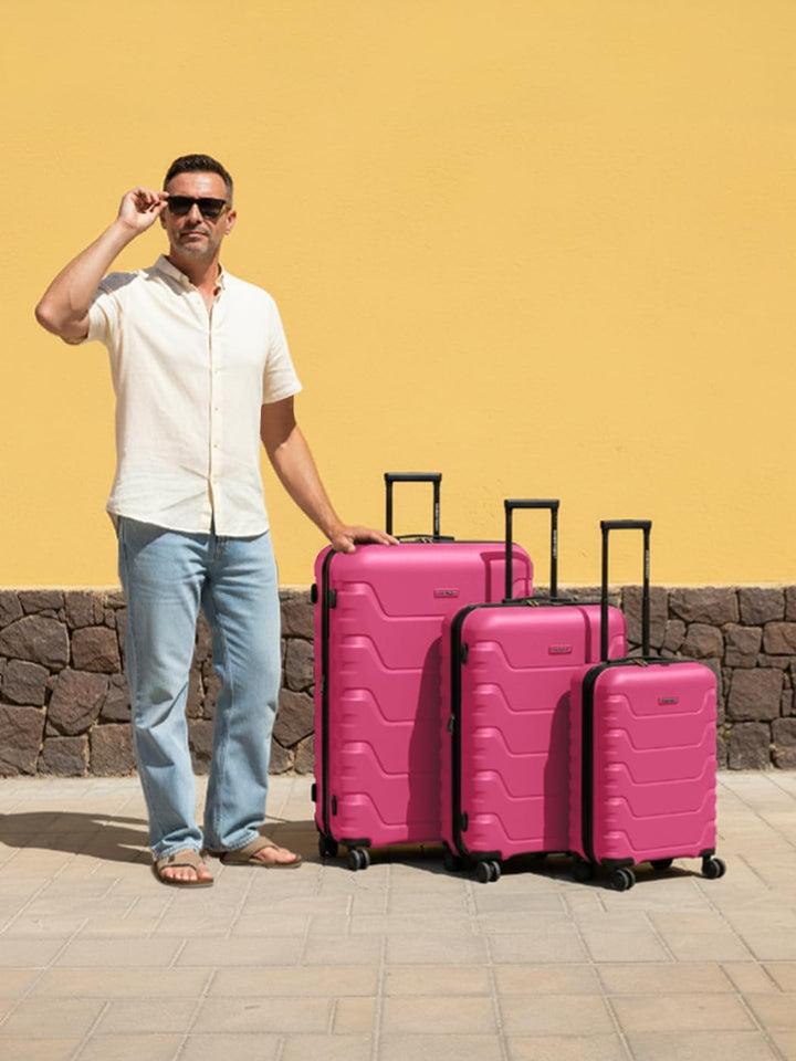 Smartbox Hartschalen Koffer-Set 3-teilig | mit Dehnfalte erweiterbar um 3 cm | aus hochwertigem, lei