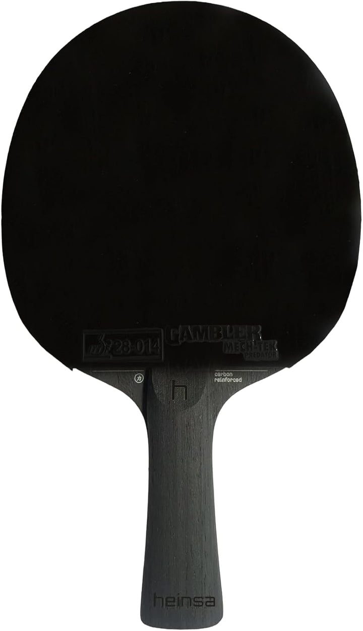 Black Edition Pro – Carbon Tischtennisschläger mit Mech-Tek Predator Belag (2,1 mm), ITTF-zugelassen