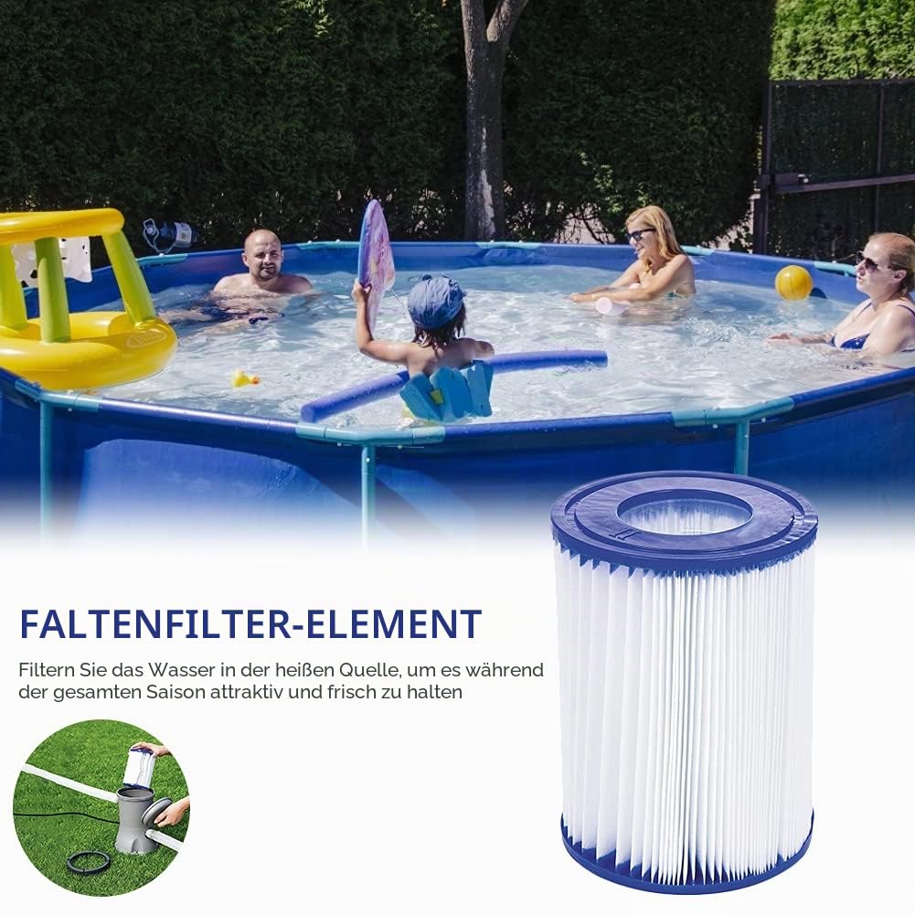 WuYan Schwimmbadfilter, kompatibel mit Best-Way Cartridge II, Whirlpool-Filter, kompatibel mit Lay Z