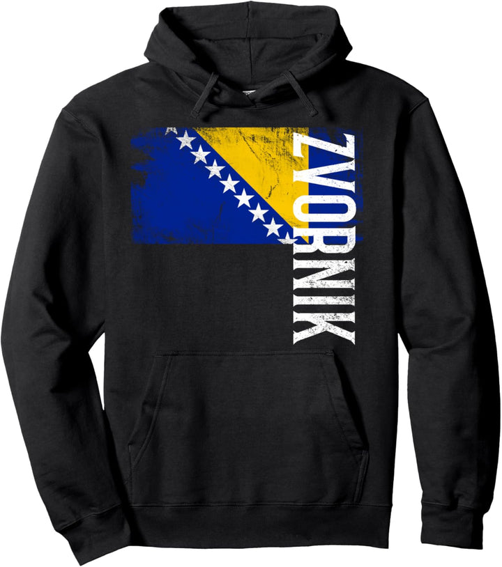 Zvornik Bosnien Flagge, für bosnische Herren, Damen, Kinder Pullover Hoodie