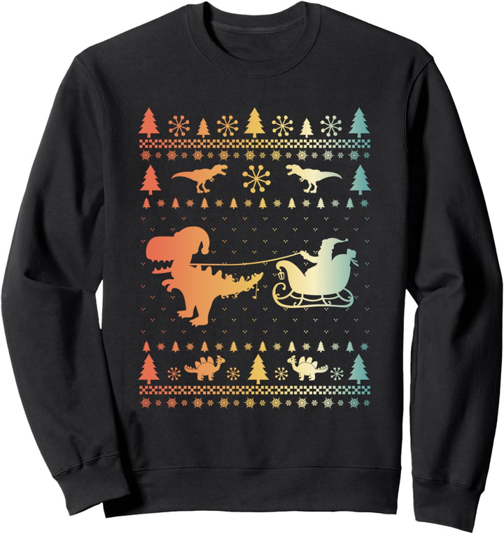 Dinosaur Ugly Christmas Sweater Christmas Dinosaur Trex Dino Sweatshirt