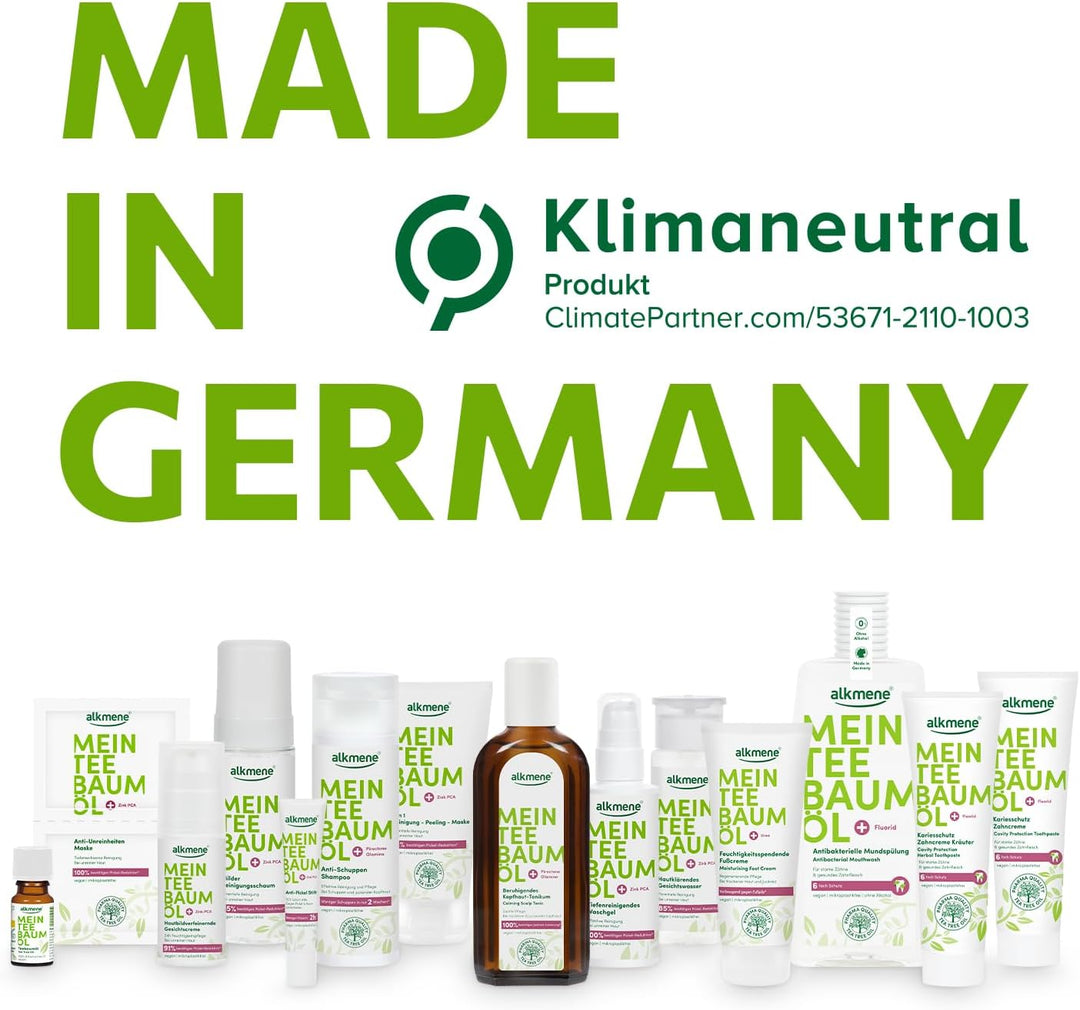 alkmene Mein Teebaumöl Kariesschutz Zahncreme Kräuter 2x 100 ml mit 6fach Schutz - naturreines Teeba