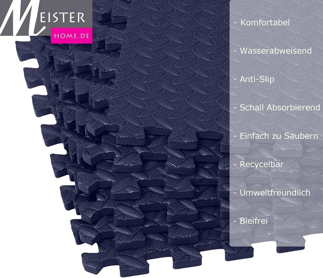 Meisterhome 60x60x1cm Schutzmatten Set Puzzlematte Bodenschutz Matte - Puzzle Bodenschutzmatten Unte