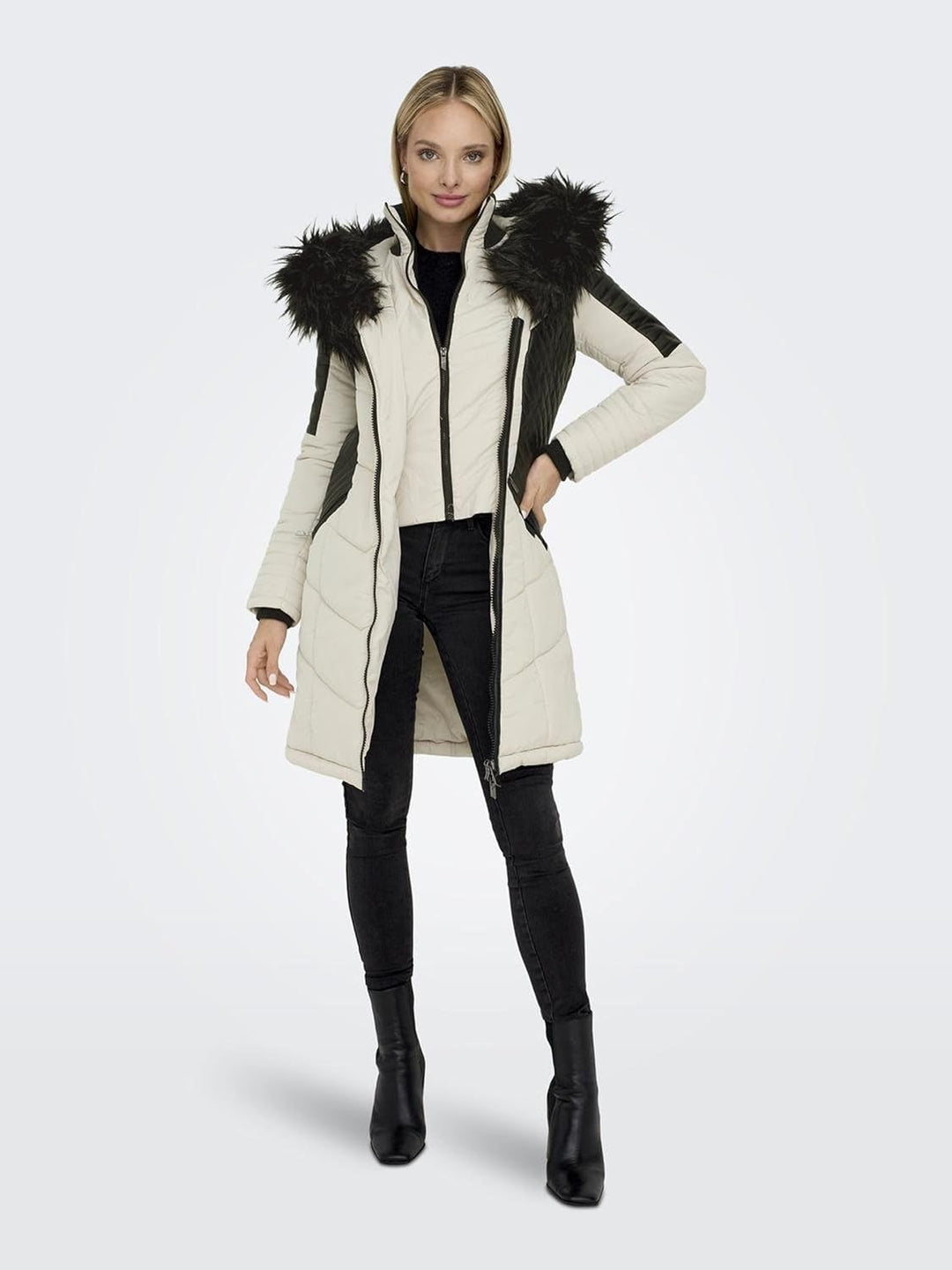ONLY Female Steppmantel ONLNEWLINETTE Steppmantel XS Schwarz, XS Schwarz