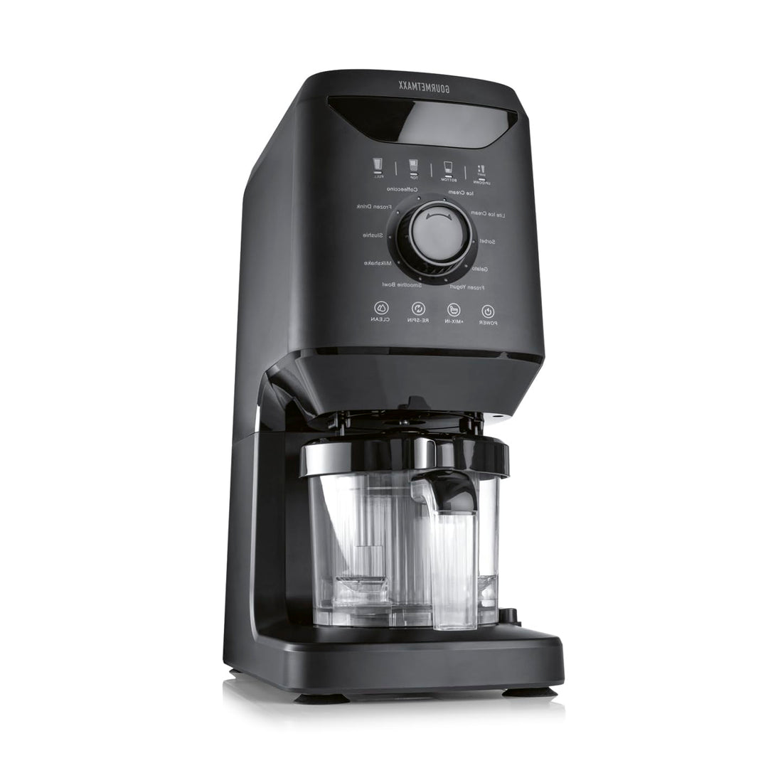 GOURMETmaxx SmoothUp Eismaschine 800 Watt | Eismaschine 10 Programme inkl. Mix-in-Funktion | Eiscrem