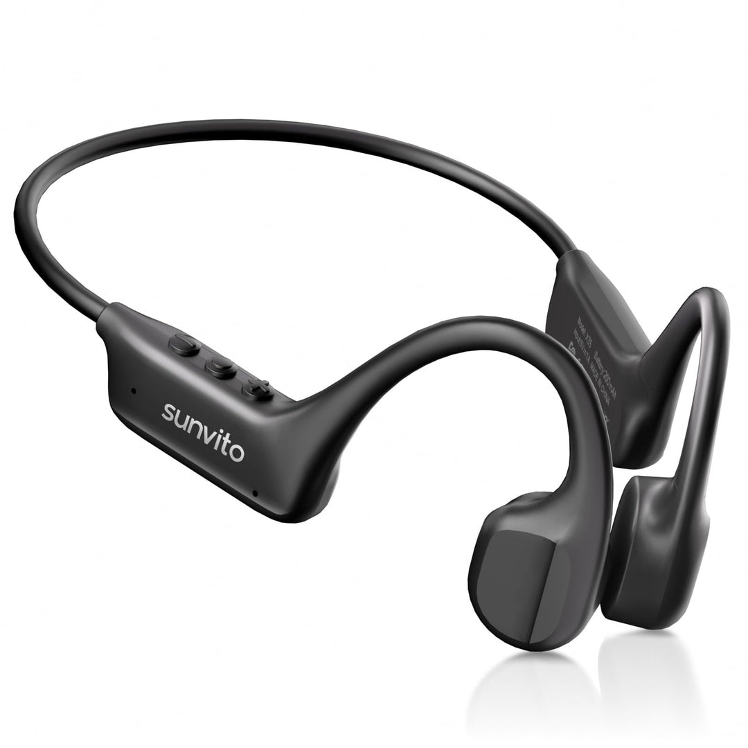 Knochenleitung Kopfhörer Bluetooth 6.1, IPX7 wasserdichte Open-Ear Kopfhörer mit Mikrofon, leichte B
