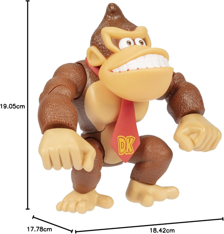 Nintendo SUPER MARIO 6" / 15 cm grosse Donkey Kong Actionfigur mit beweglichen Funktionen, ideal zum