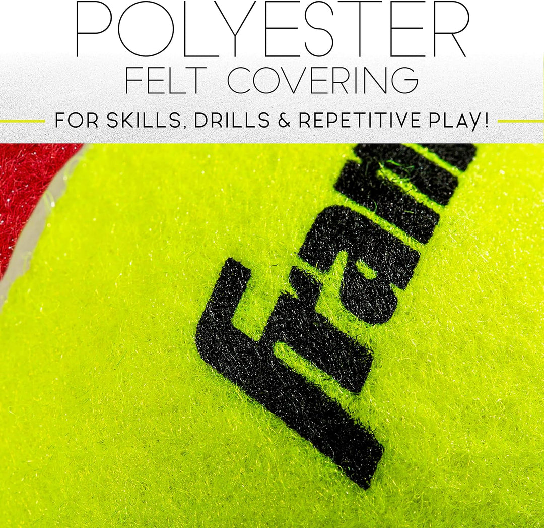 Franklin Sports Drucklose Tennisbälle, offizielle Grösse, Niederdruck-Tennisbälle, ideal für Trainin