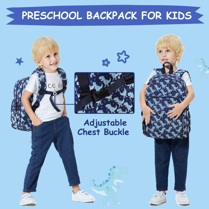 RAVUO Kinder-Rucksack für Mädchen und Jungen, niedliche Kleinkinder-Schul-Büchertasche mit Brustgurt