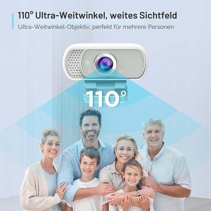 Webcam with Tripod Privacy Shutter: 1080P FHD Web Camera with Mic, Plug & Play USB A USB C Webcam wi