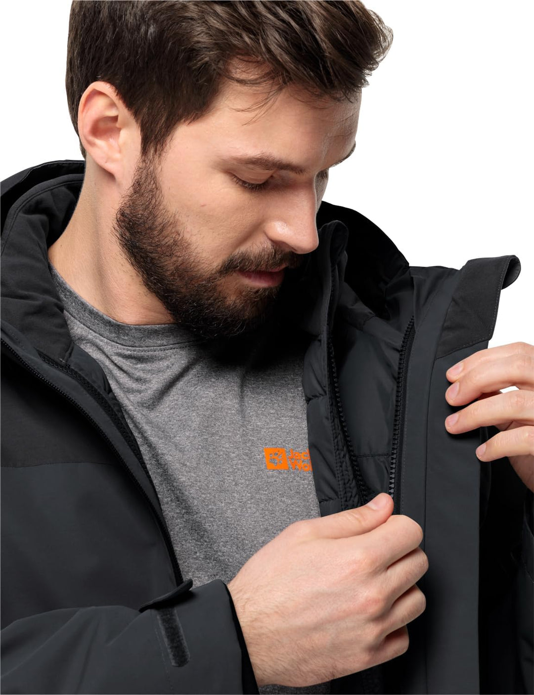 Jack Wolfskin Herren Glaabach 3in1 Jkt M Jacket L Schwarz, L Schwarz