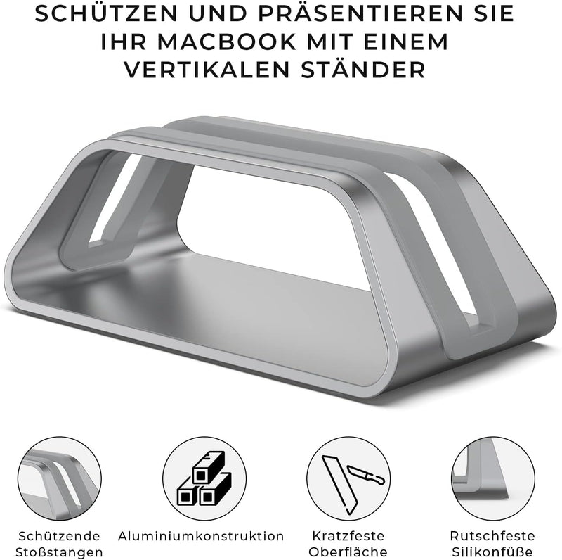 HumanCentric Vertikaler Laptop-Ständer für MacBook, kompatibel als MacBook Pro-Ständer, MacBook Air-