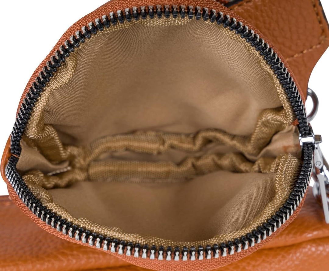 styleBREAKER Damen Halbmond Crossbody Schultertaschen Set 2-Teilig, Schultergurt mit Zick-Zack Raute