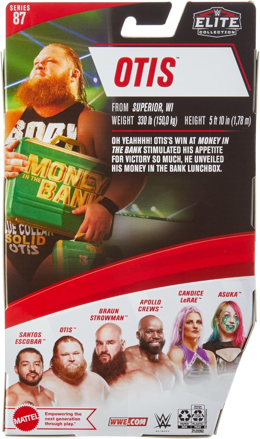 WWE GVB69 - Otis Elite-Actionfigur, beweglich, ca. 18 cm, zum Sammeln, Spielzeug ab 8 Jahren