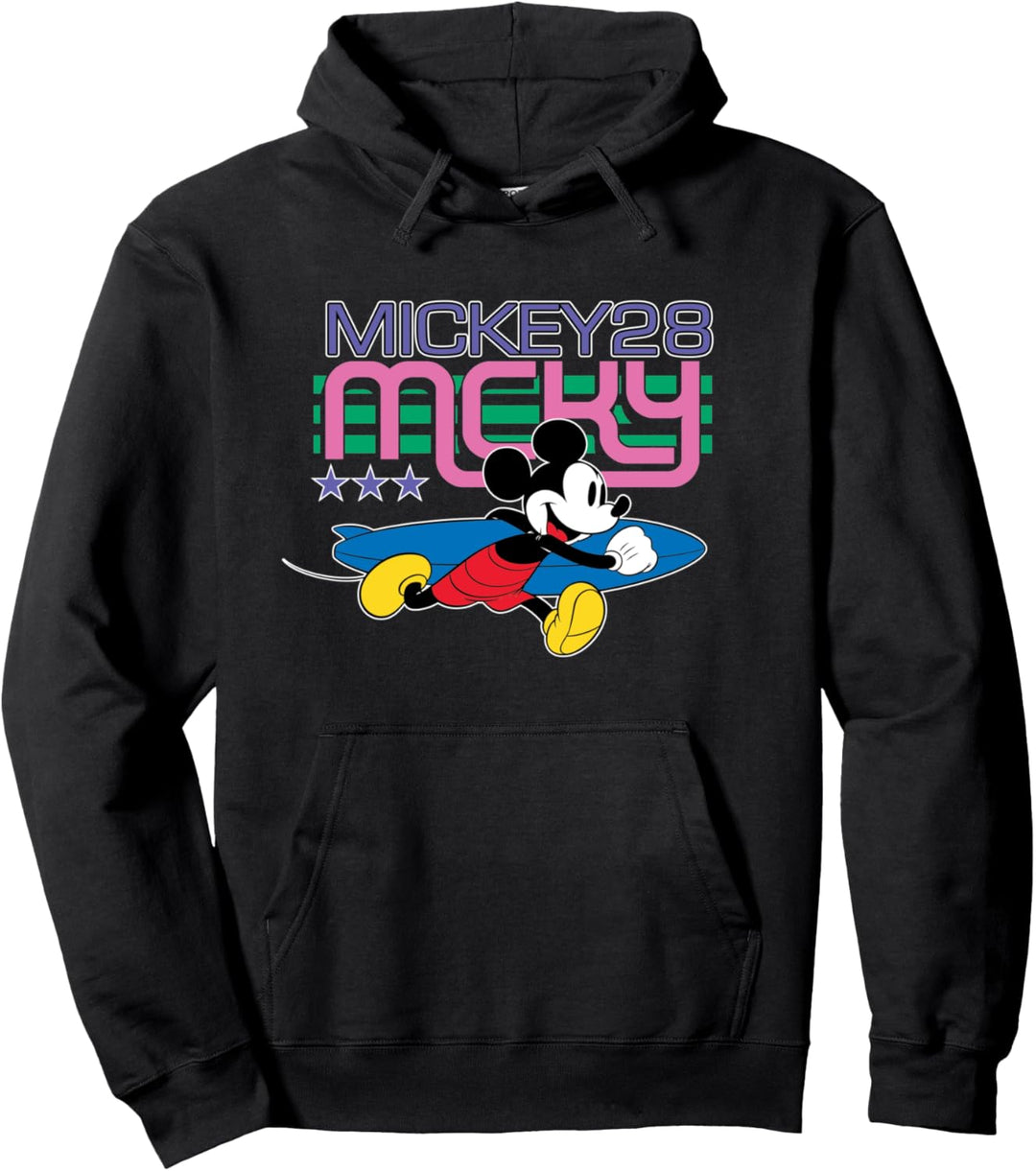 Disney Mickey Mouse 80's Retro Surfing Pullover Hoodie
