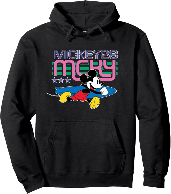 Disney Mickey Mouse 80's Retro Surfing Pullover Hoodie