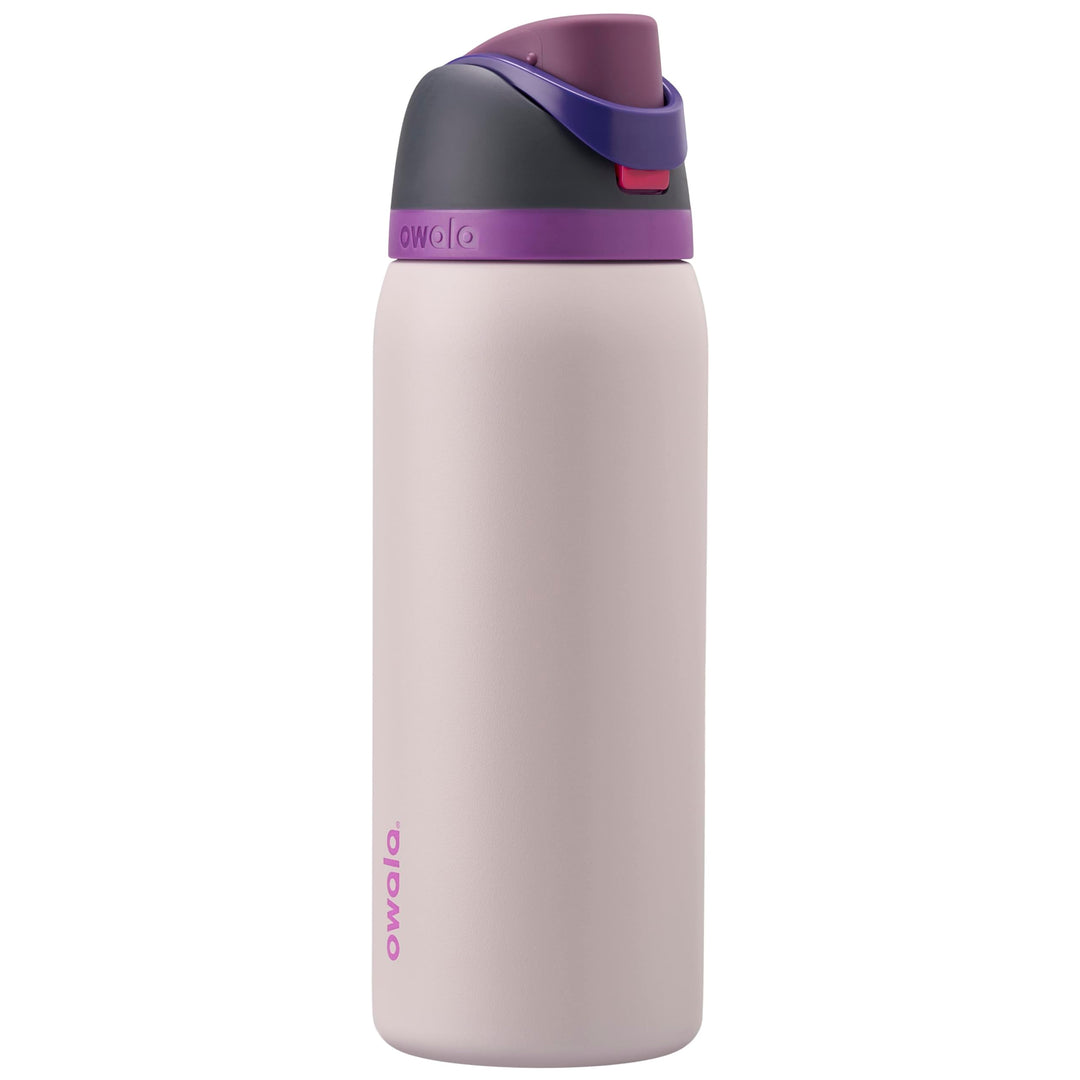 Owala FreeSip Isolierte Edelstahl-Wasserflasche mit Strohhalm für Sport und Reisen, auslaufsicher, B