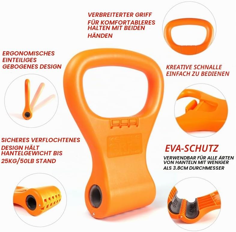 Kettlebell Grip Adjustable Portable Weight Travel Workout Equipment Gear for Gym Weights Bag, Crossf