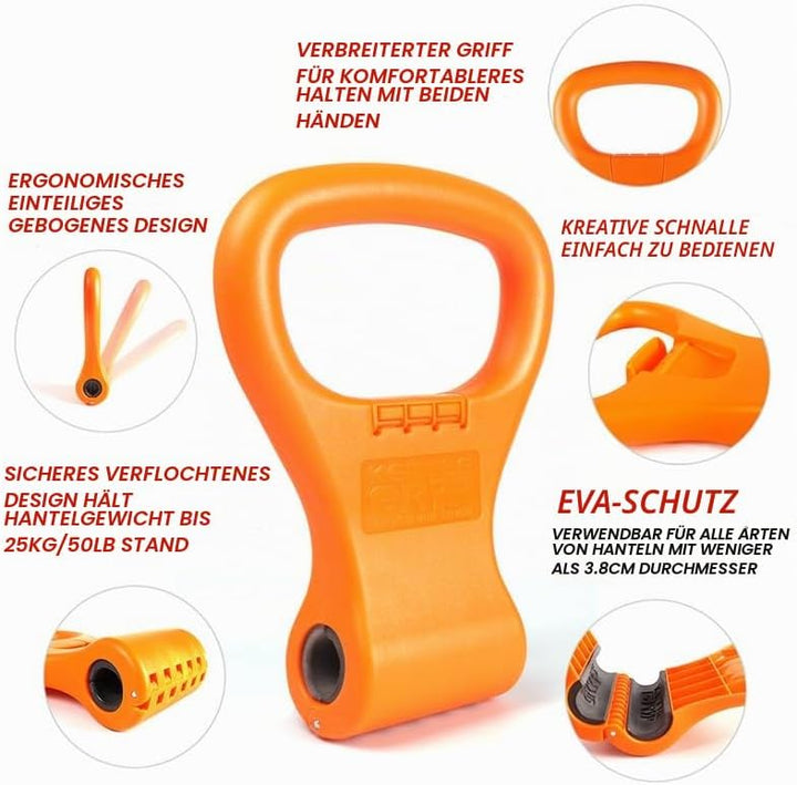 Kettlebell Grip Adjustable Portable Weight Travel Workout Equipment Gear for Gym Weights Bag, Crossf