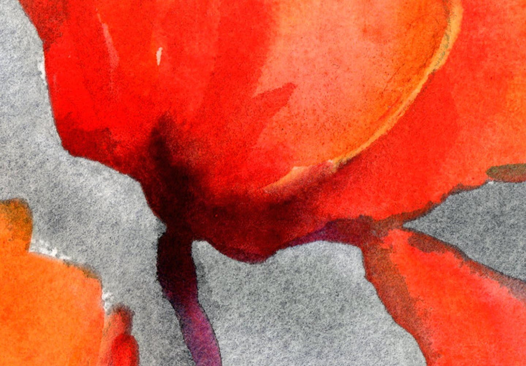 murando - Bilder Mohnblumen 90x60 cm Vlies Leinwandbild 1 tlg Kunstdruck modern Wandbilder XXL Wandd