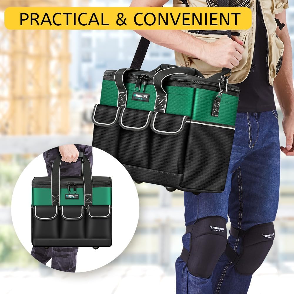 WINHUNT Werkzeugtasche, 14-Zoll Werkzeugtaschen Organizer, Werkzeug Aufbewahrungstasche mit weitem M