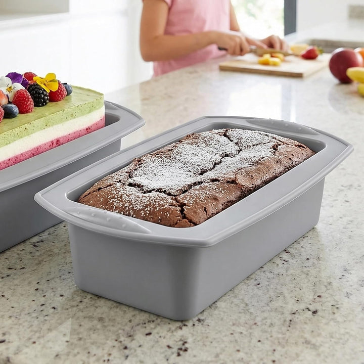 MUKSEUT 6 Stück Silikon Brotbackform Kasten 28x14.5x6.3cm, Rechteckig Backform Silikon Kastenform Br