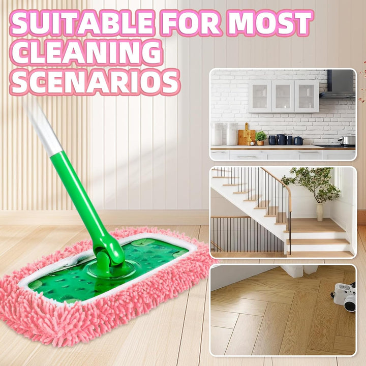 8 Stück für Swiffer Feuchte Bodentücher mit Wäschebeutel, Wiederverwendbaren Mikrofaser Wischmopbezu