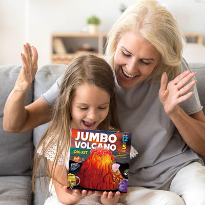 Gross Vulkan Ausgrabungsset für Kinder - 12 Mineralien Steine Kinder Ausgraben - Machen Sie Ihren Ei