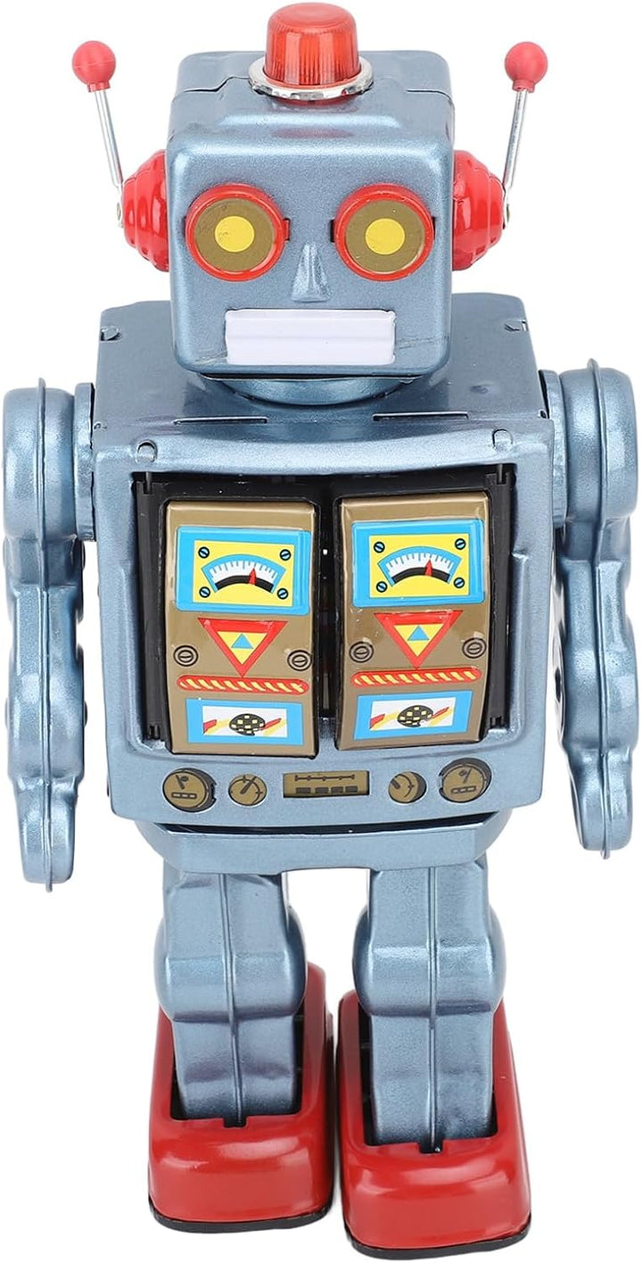 HUSHUI Metallzinn Roboter Spielzeug Retro Elektrische Rotierende Figuren Modell Erwachsene Kollektio