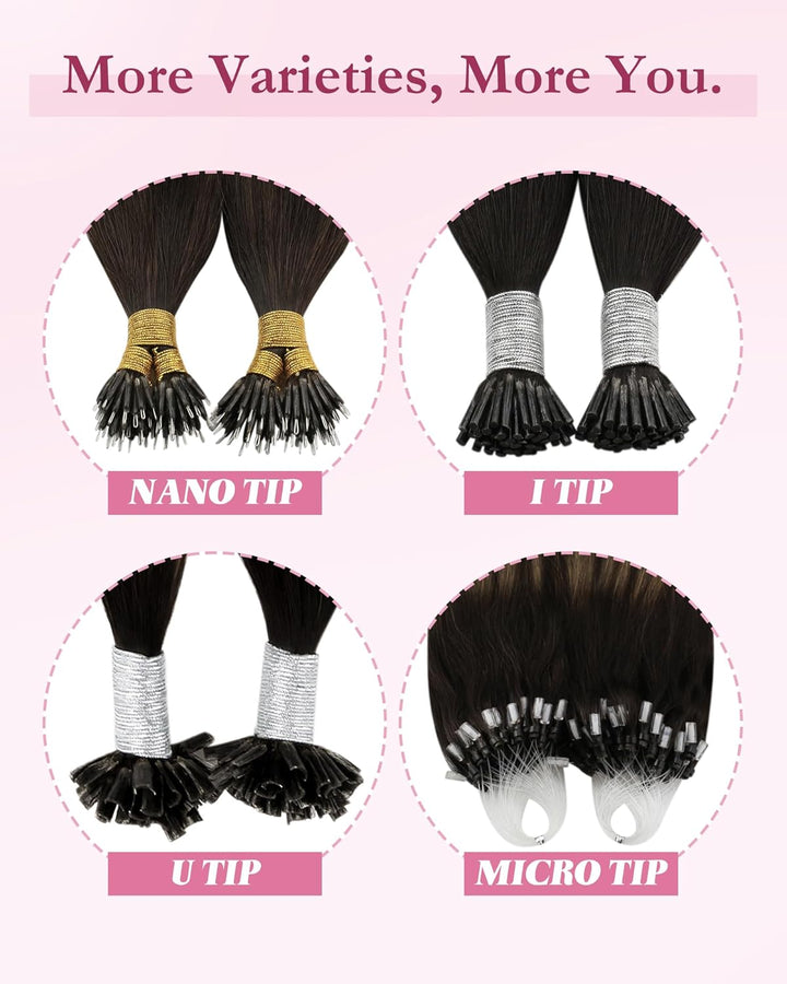 YoungSee Extensions Echthaar Microring Blond Microring Extensions Echthaar 1g 40 cm Microring Hair E