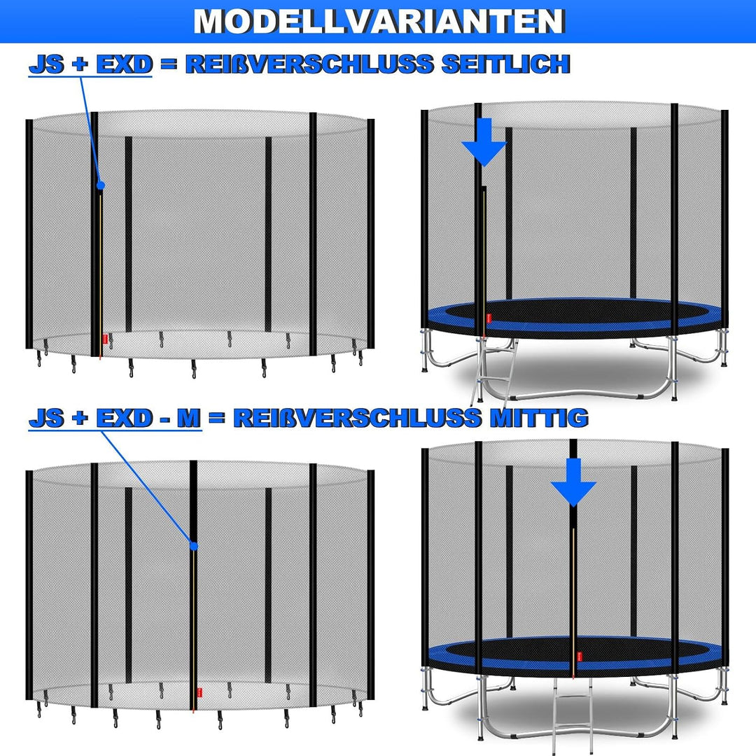 Trampolin Sicherheitsnetz Ø 183 185 244 250 275 277 300 305 335 337 366 370 396 400 427 430 457 460