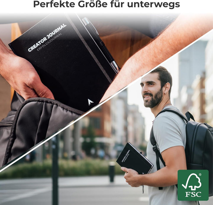 Erfolgsjournal [ORIGINAL] - Journal Buch für Fokus, Struktur & Motivation (inkl. Videokurs) - Tagebu