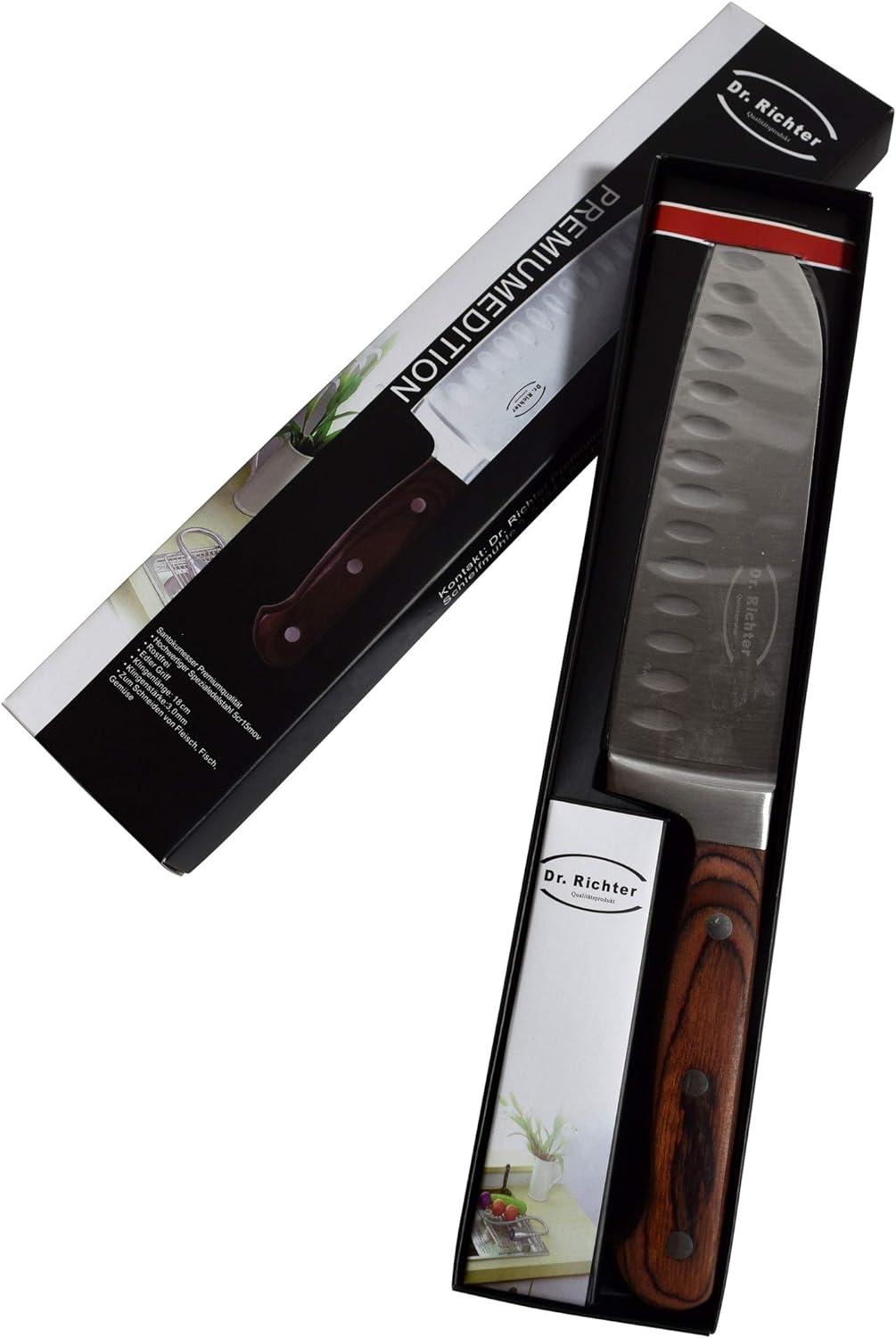 Dr. Richter Santokumesser aus hochwertigem Spezialedelstahl (Klingenlänge 18 cm)