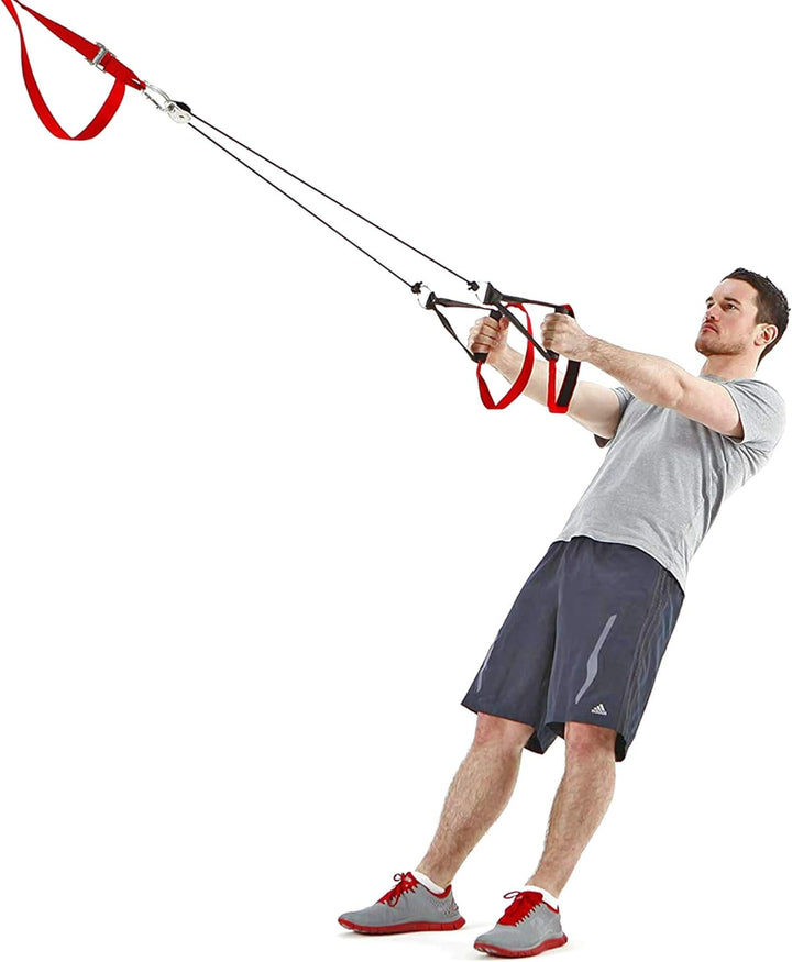 Variosling® Sling Trainer mit Umlenkrolle mit Griffschlaufen inkl. 2X Schlingentrainer DVD, Türanker