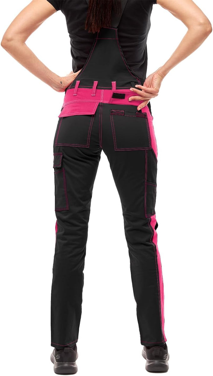 strongAnt Latzhose Damen stretch Arbeitshose für Frauen mit Kniepolstertaschen Baumwolle Cargo Hose