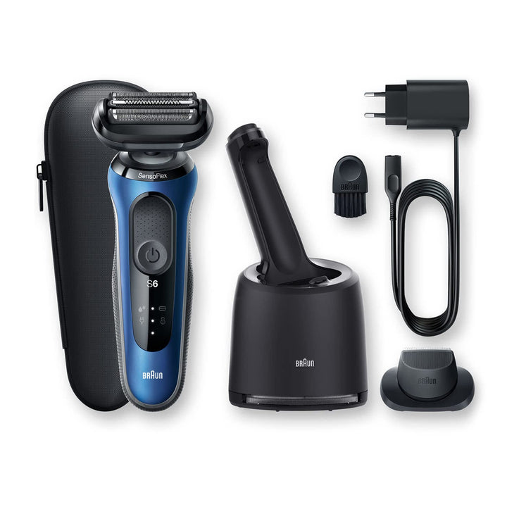 Braun Series 6 60-B7200cc+CCR Foil shaver Trimmer Black Blue