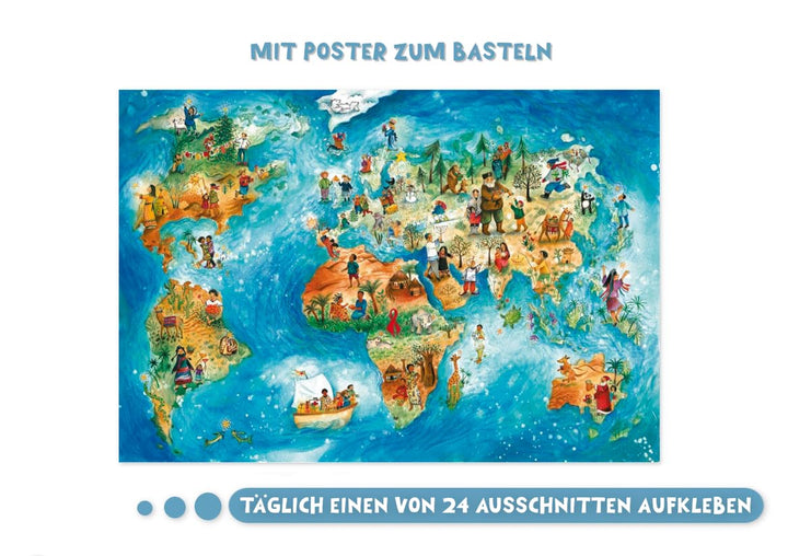 Weihnachten in aller Welt: Ein Poster-Adventskalender zum Vorlesen und Ausschneiden (Adventskalender