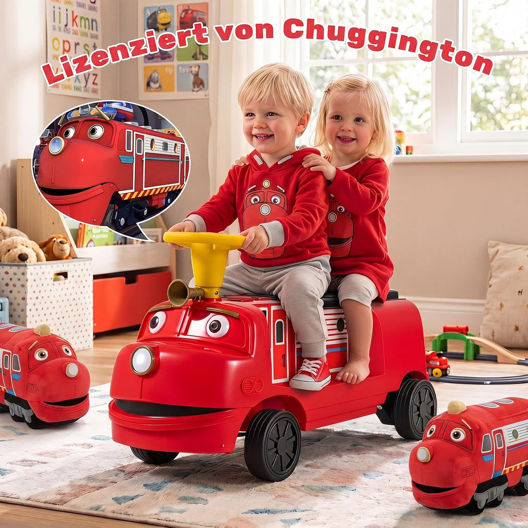 COSTWAY Kinder Elektroauto, 12V Kinderauto elektrisch mit 2 Sitzen (Rot), Rot