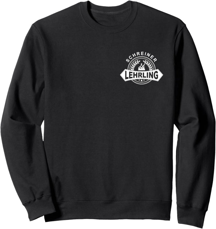 Schreiner-Lehrling mit historischem Zunftwappen auf Brust Sweatshirt