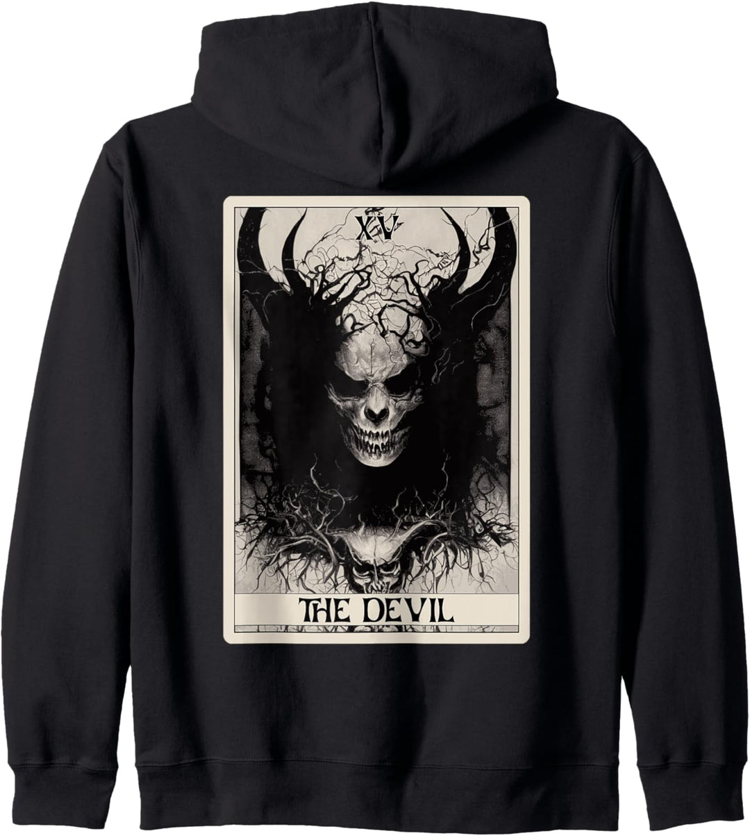 Okult Dark Art Horror The Devil Tarotkarte Kapuzenjacke