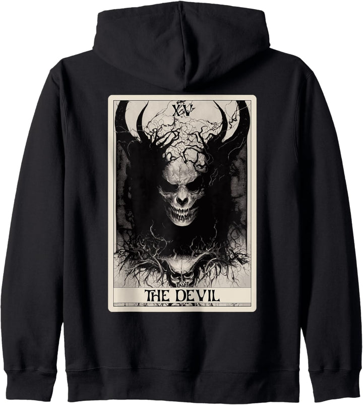 Okult Dark Art Horror The Devil Tarotkarte Kapuzenjacke