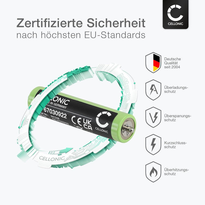 CELLONIC, Akku für Rasierer kompatibel mit Braun Series 1 190s-1, 3 300s, 3 310s, 67030922 (1.2V, 70