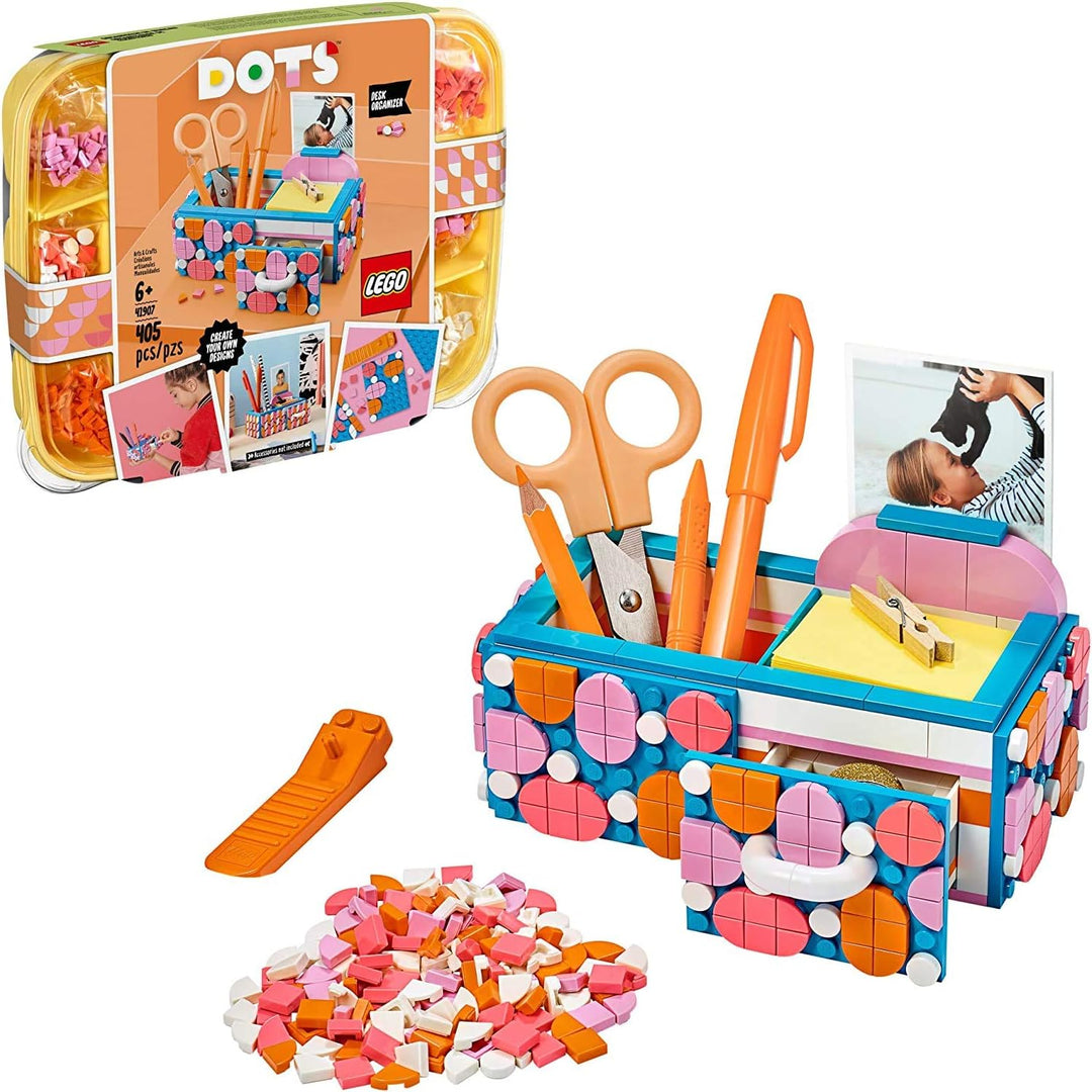LEGO DOTS Desk Organizer 41907 DIY Craft Decorations Kit for Kids who Like Designing and Redesigning