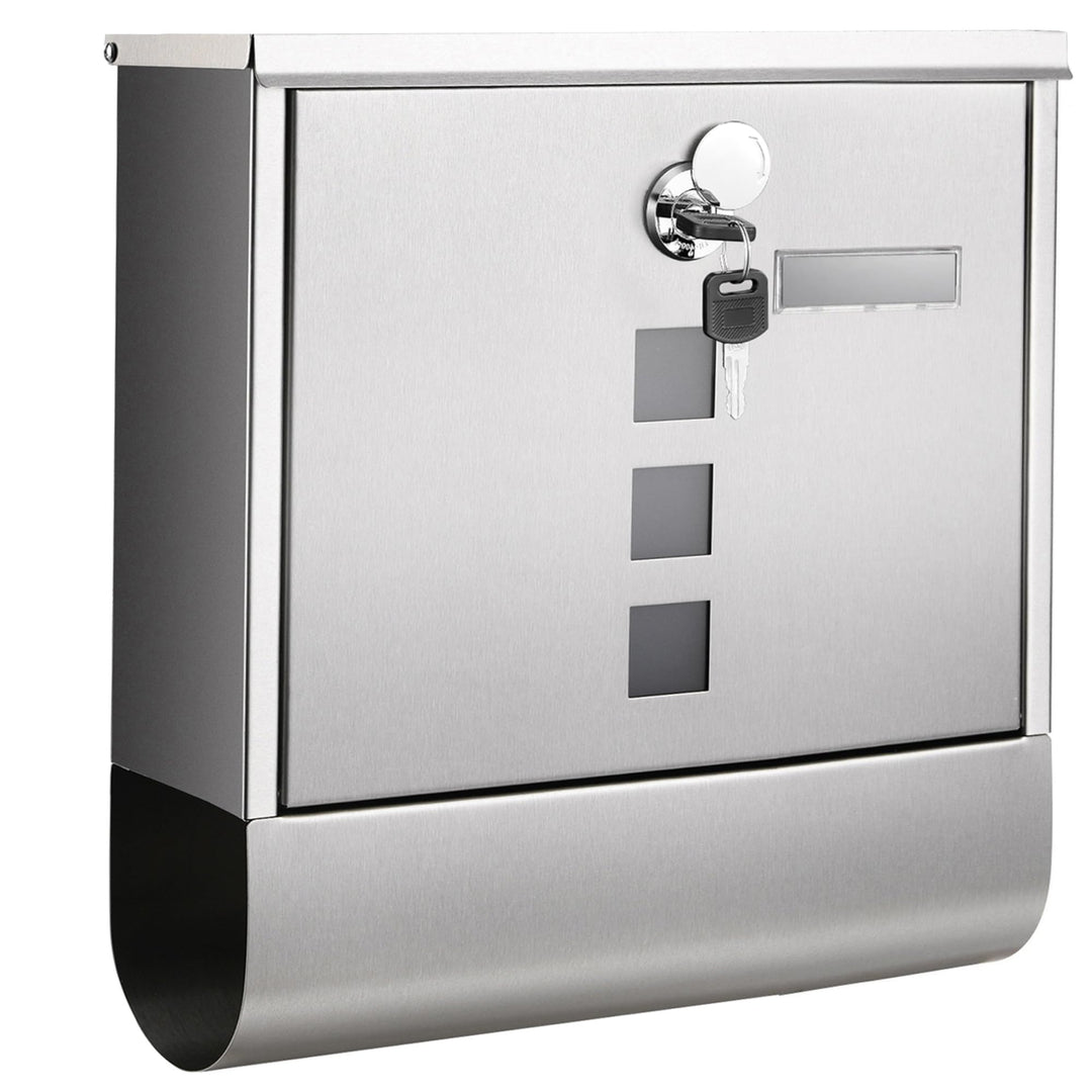 SONGMICS Briefkasten, Postkasten, Schloss mit Kupfer-Schliesszylinder und drehbarer Abdeckung, Sicht