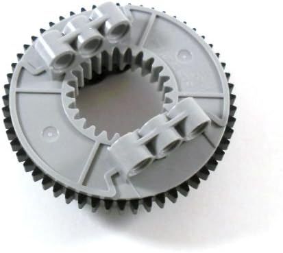 LEGO Technic - 2 Drehkränze zweifarbig in schwarz / neuem hellgrau