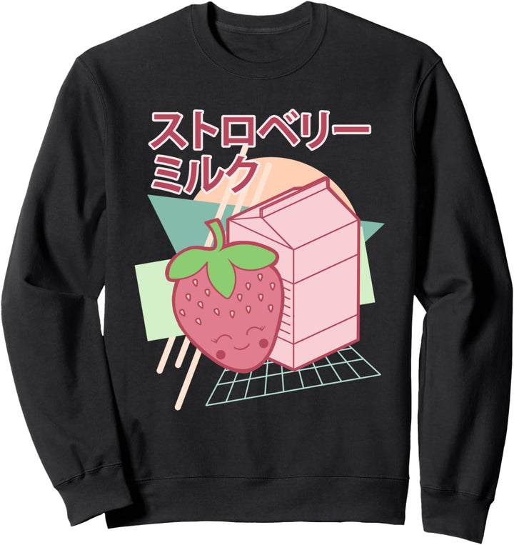 Kawaii Strawberry Milk Japanisch 90er Retro Stil Sweatshirt